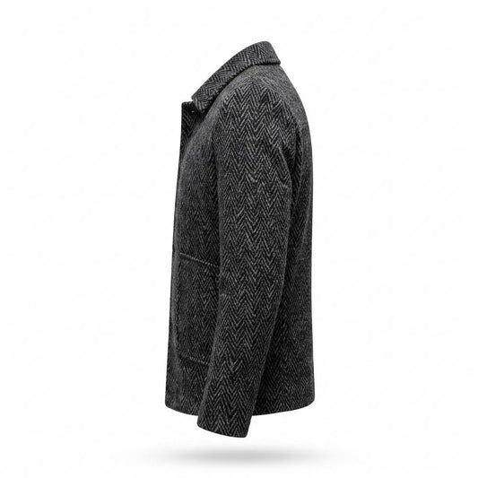 Nobleman Code - Ralav | Fischgratgemustert Gefüttert Jacke Herren