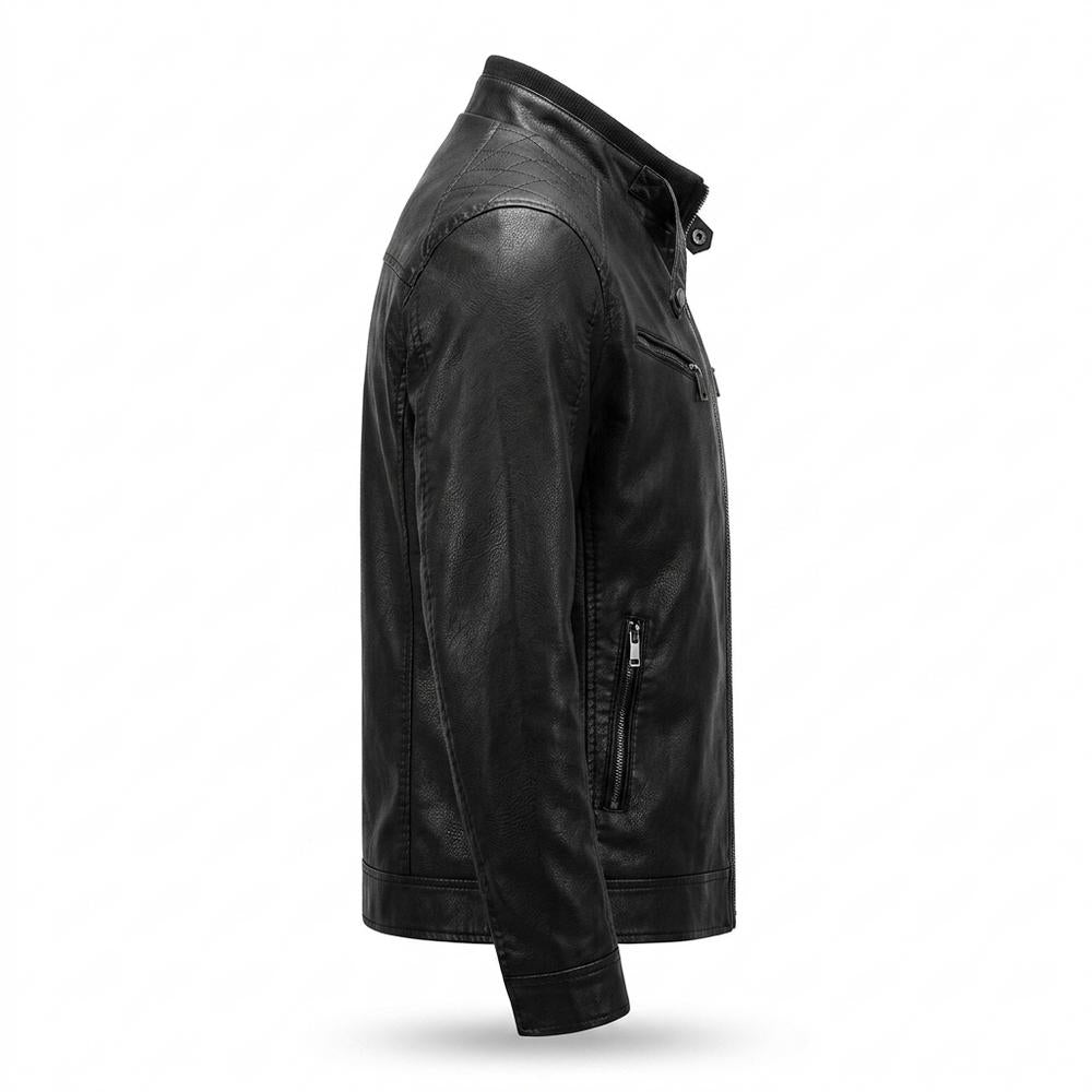 Gentleman Code - Aahet | Gesteppte Gefütterte Lederjacke Herren