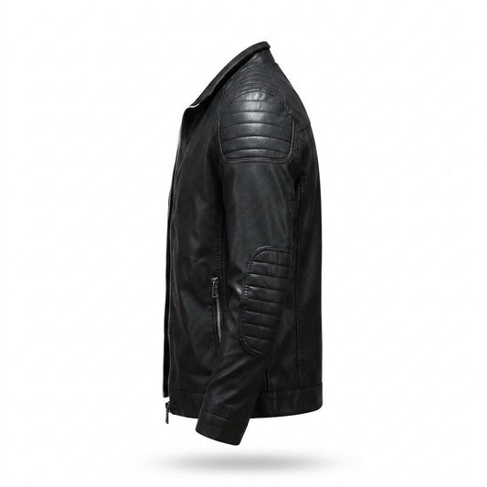 Nobleman Code - Kidik | Gesteppt Tailliert Lederjacke Herren