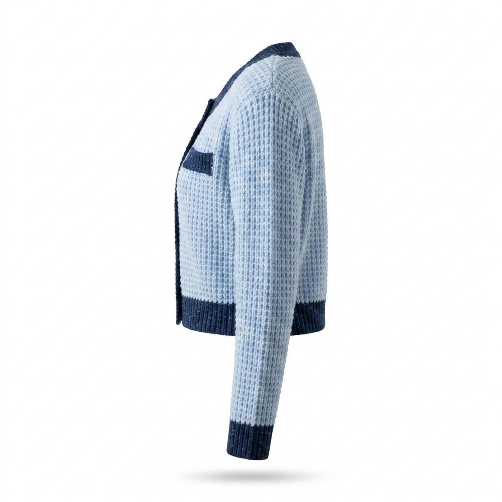 Gentleman Code - Kenes | Strukturiert Kurzgeschnitten Cardigan Damen