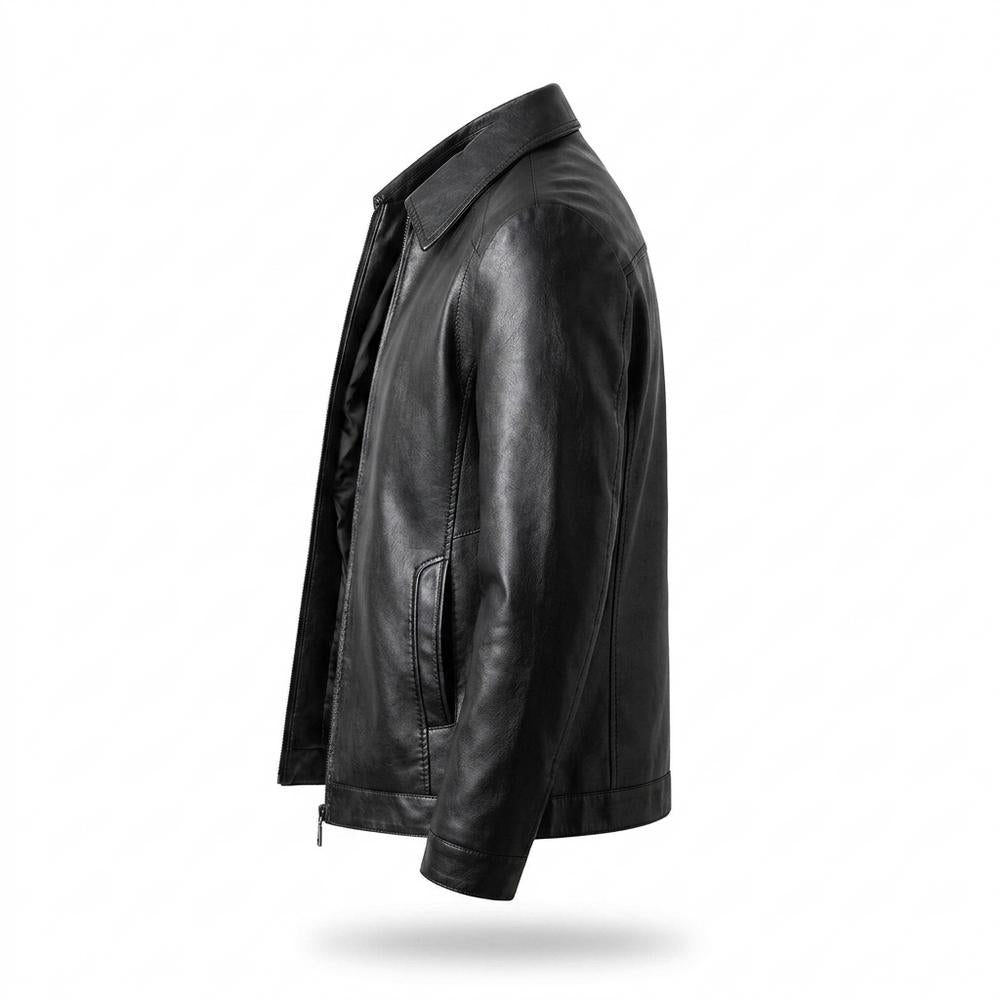 Gentleman Code - Sozed | Gekragte Glatte Lederjacke Herren