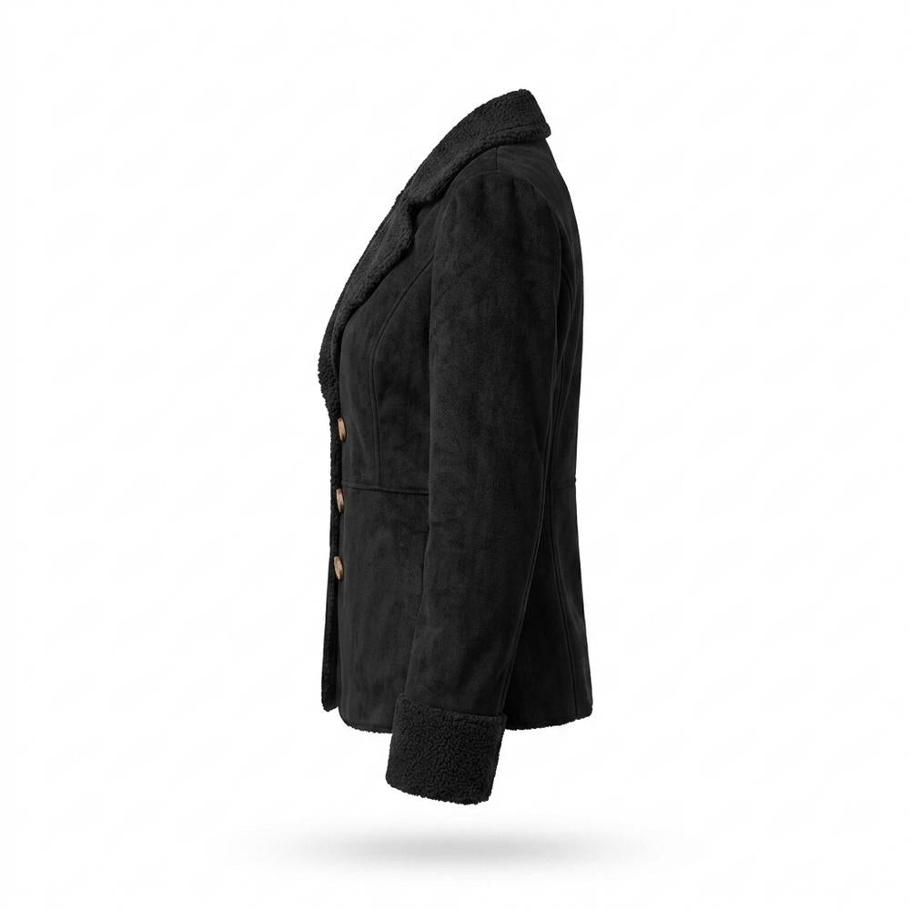 Nobleman Code - Liwek | Gefüttert Tailliert Wildleder-Jacke Damen