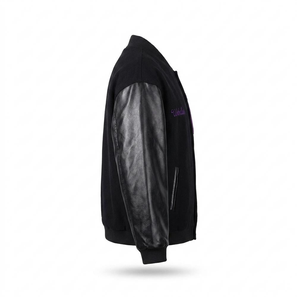 Gentleman Code - Eilon | Bestickt Geknöpft Lederjacke Unisex