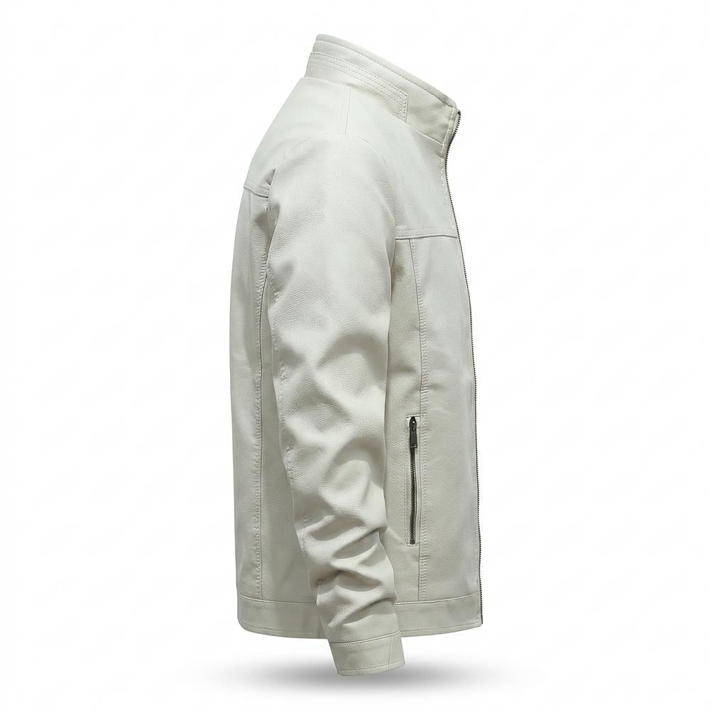 Nobleman Code - Ceped | Gefüttert Strukturiert Lederjacke Herren