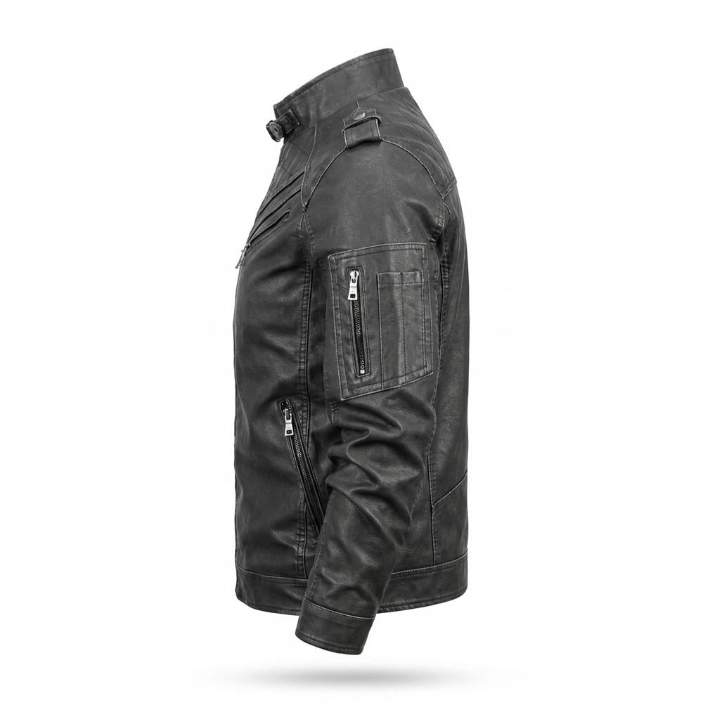 Gentleman Code - Mulin | Gesteppt Tailliert Lederjacke Herren