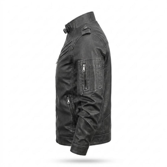Nobleman Code - Mulin | Gesteppt Tailliert Lederjacke Herren