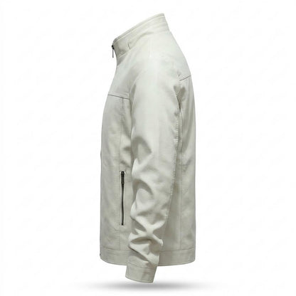 Gentleman Code - Mumik | Gefüttert Tailliert Lederjacke Herren