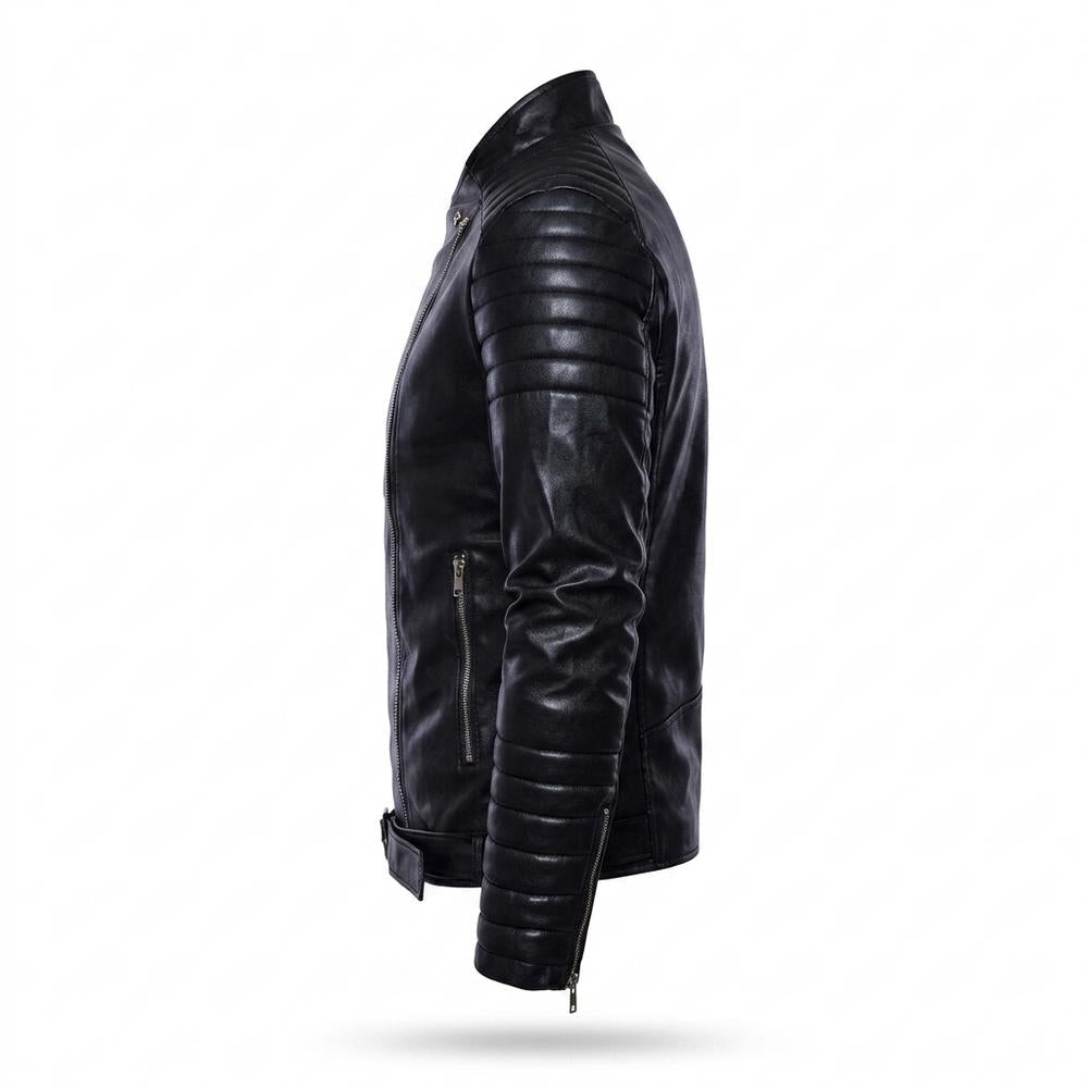 Nobleman Code - Zutat | Asymmetrisch Gesteppt Lederjacke Herren