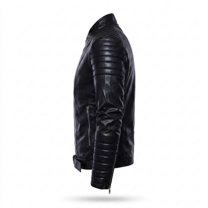 Nobleman Code - Zutat | Asymmetrisch Gesteppt Lederjacke Herren