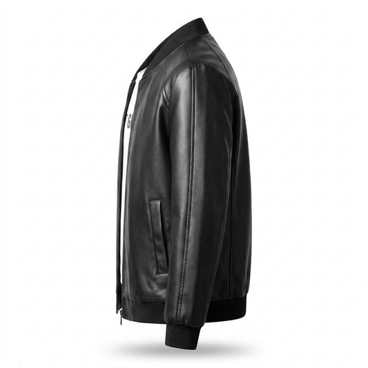 Gentleman Code - Cogiv | Glatte Gefütterte Lederjacke Herren