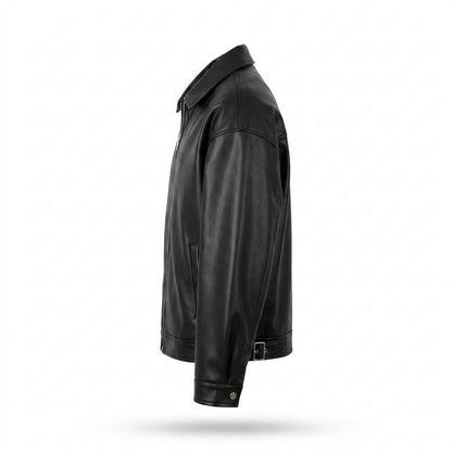 Gentleman Code - Corod | Glatte Lockere Lederjacke Unisex