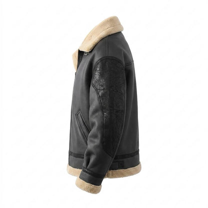 Gentleman Code - Kesom | Warm Gefüttert Lederjacke Herren