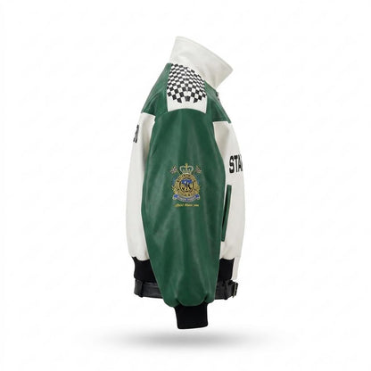 Gentleman Code - Momas | Zweifarbig Weit Lederjacke Unisex