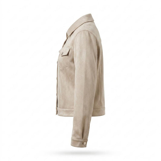 Nobleman Code - Zukir | Geknöpfte Kurz Geschnittene Wildleder-Jacke Damen