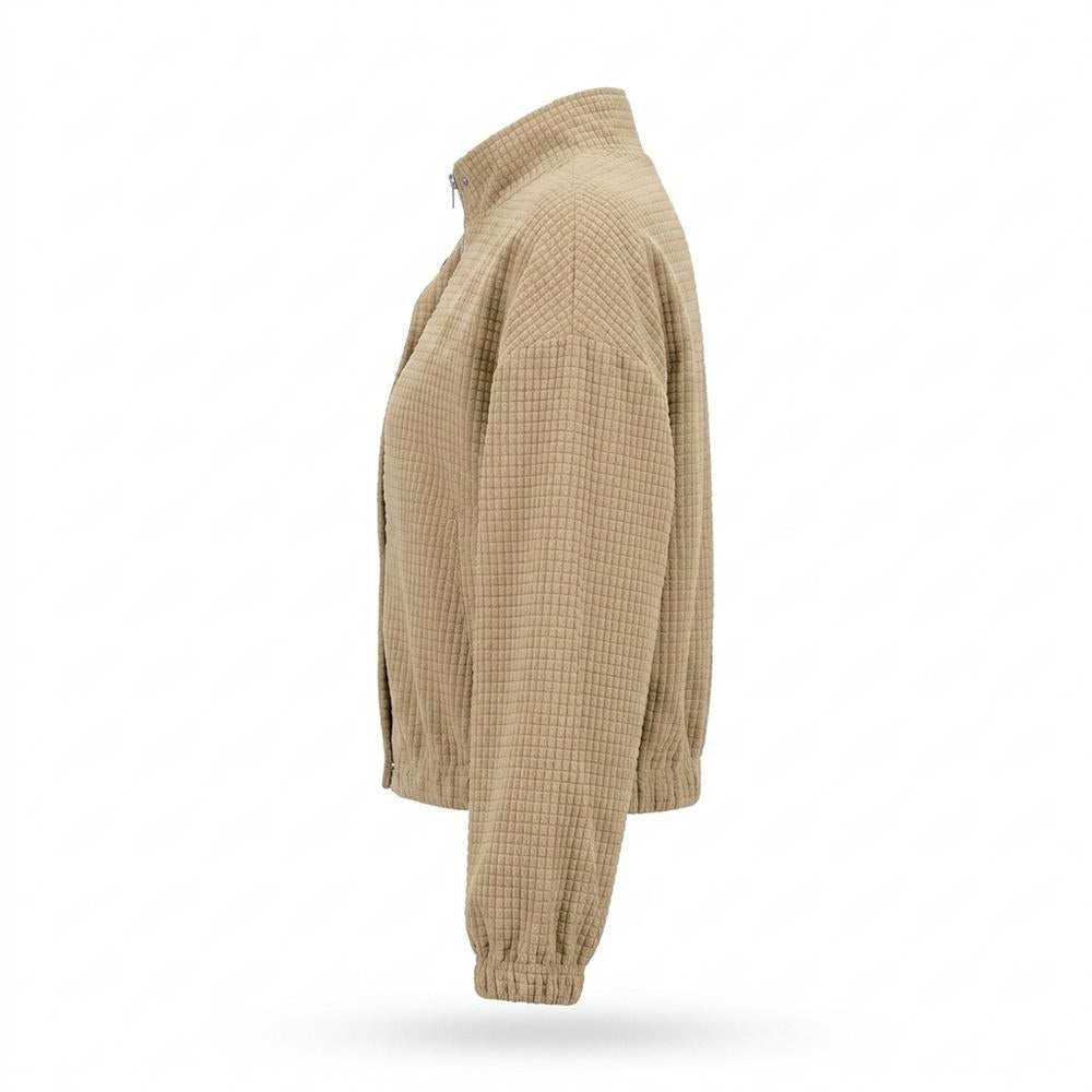 Nobleman Code - Sasok | Strukturiert Reißverschluss Jacke Damen