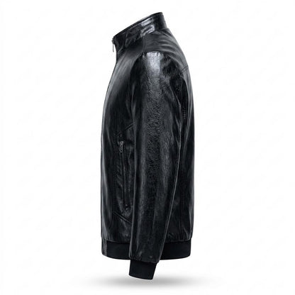 Gentleman Code - Vutod | Gefüttert Gerippt Lederjacke Herren