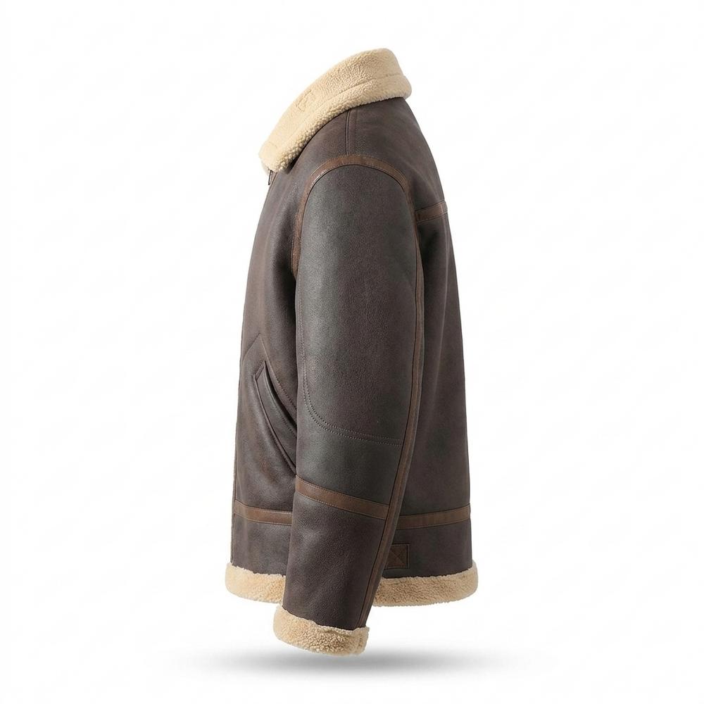 Nobleman Code - Kefud | Gefütterte Shearling Lederjacke Herren