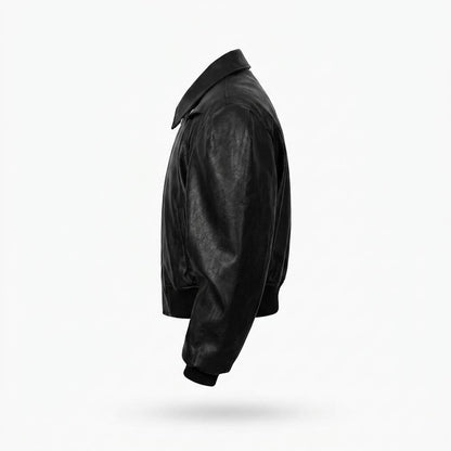Gentleman Code - Rivan | Kurzgeschnittene Taillierte Lederjacke Unisex