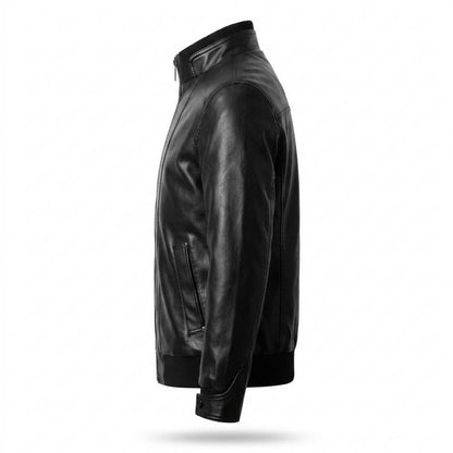 Nobleman Code - Talim | Gefüttert Tailliert Lederjacke Herren
