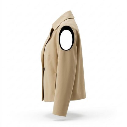 Nobleman Code - Cotit | Kurz Geschnittene Gabardine Jacke Damen