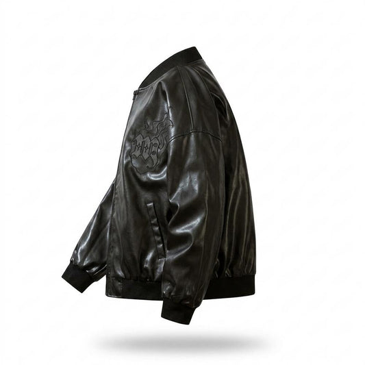 Nobleman Code - Selor | Bestickt Glänzend Lederjacke Unisex