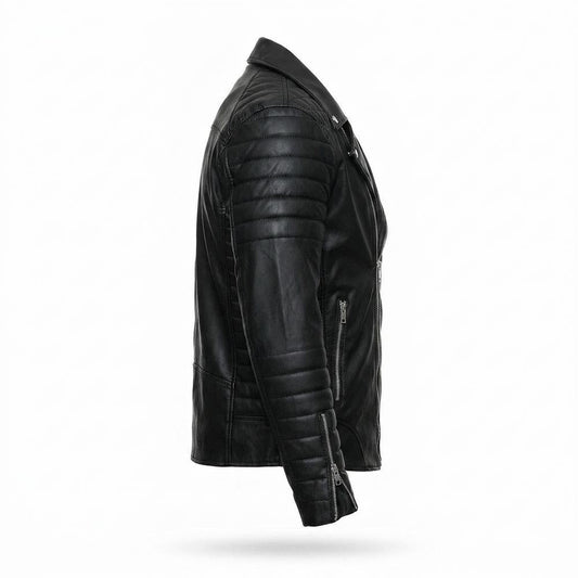 Nobleman Code - Yerek | Gesteppt Asymmetrisch Lederjacke Herren