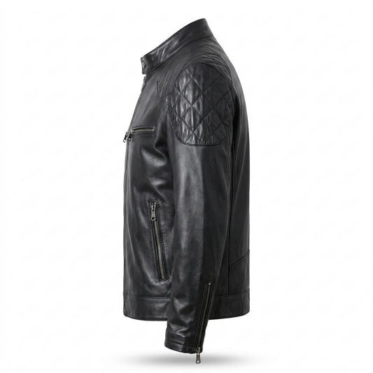 Nobleman Code - Morun | Gesteppt Tailliert Lederjacke Herren