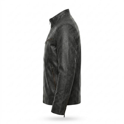 Gentleman Code - Yuvod | Gesteppt Figurbetont Lederjacke Herren