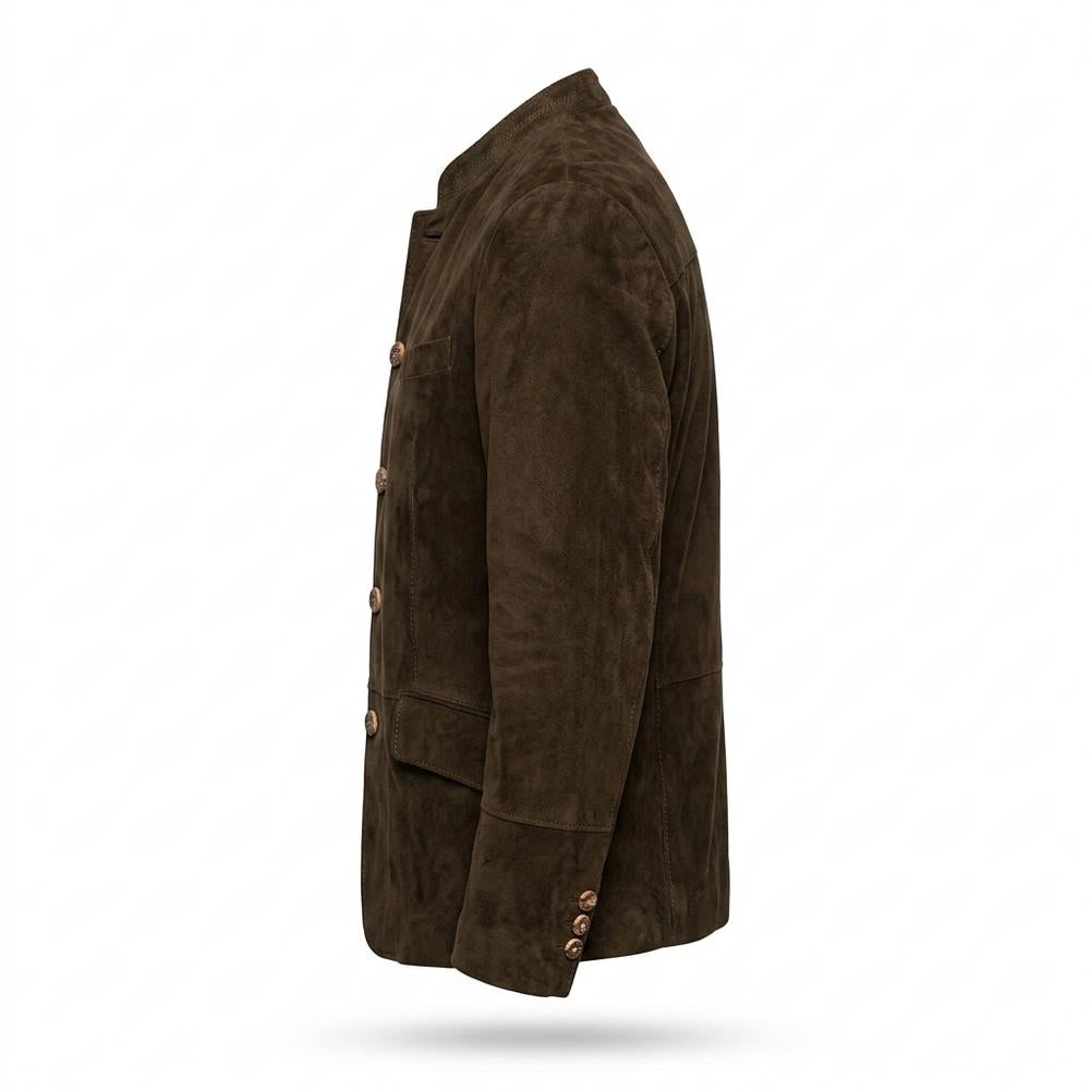 Nobleman Code - Tetom | Einreihig Aufgeraut Wildleder-Jacke Herren
