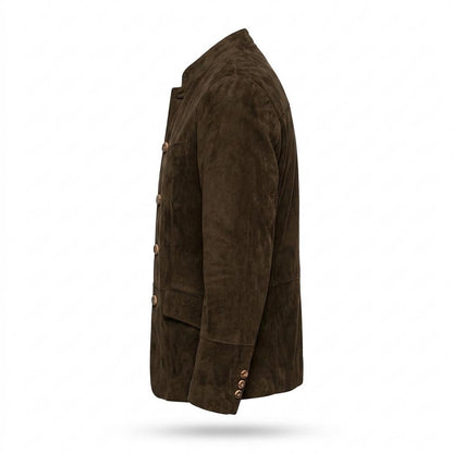Nobleman Code - Tetom | Einreihig Aufgeraut Wildleder-Jacke Herren