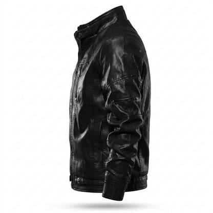Gentleman Code - Lidon | Gesteppt Körperbetont Lederjacke Herren