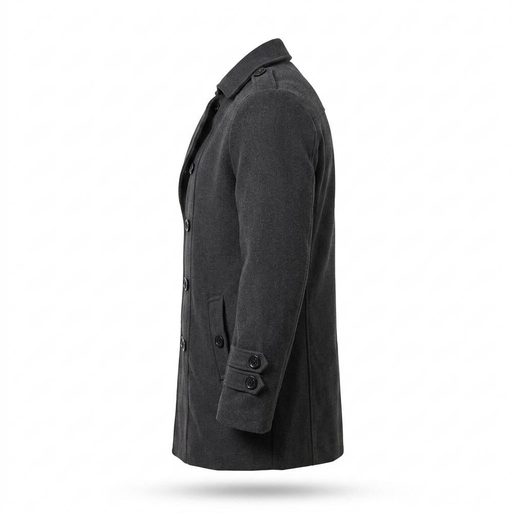 Gentleman Code - Dohor | Doppelreihiger Kurzer Mantel Herren