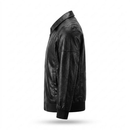 Gentleman Code - Kezok | Geprägt Strukturiert Lederjacke Herren