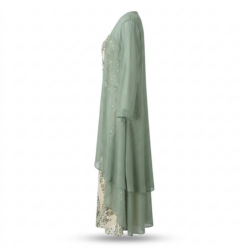 Nobleman Code - Catur | Langärmlig Zweiteilig Kleid Damen