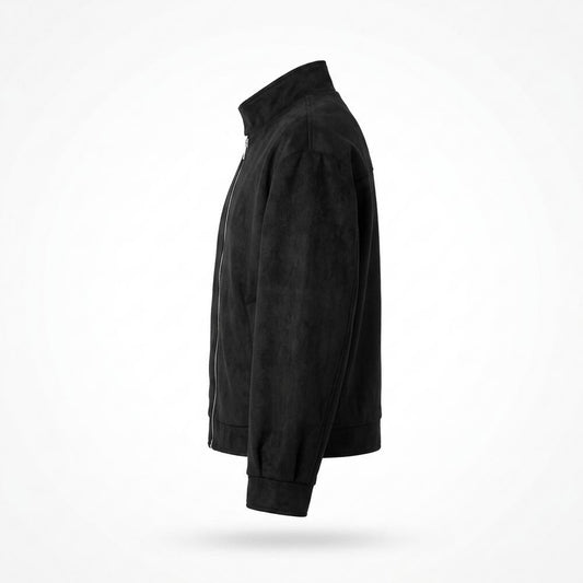 Nobleman Code - Sepil | Reißverschluss Velourartig Wildleder-Jacke Damen