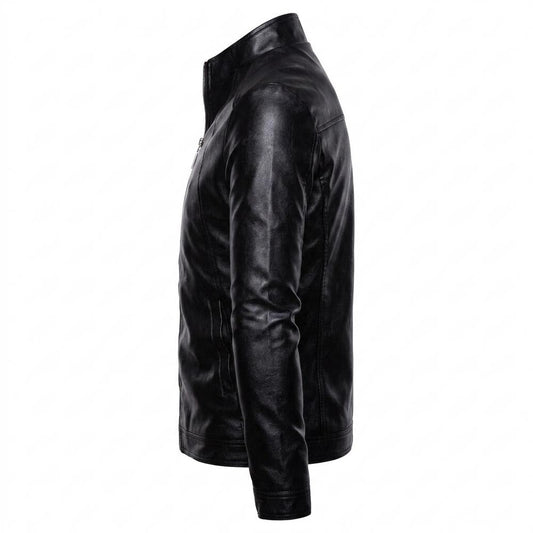 Nobleman Code - Tibir | Tailliert Glatt Lederjacke Herren