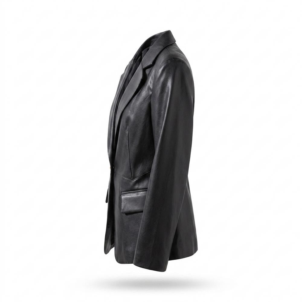 Gentleman Code - Zalek | Tailliert Glatt Lederjacke Damen