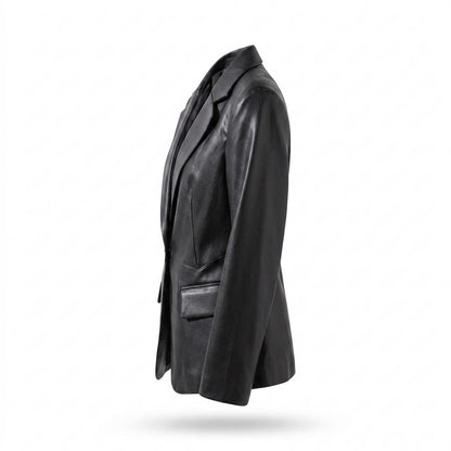 Gentleman Code - Zalek | Tailliert Glatt Lederjacke Damen