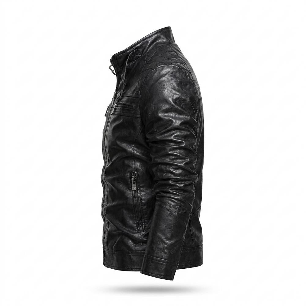 Gentleman Code - Yenil | Gesteppt Tailliert Lederjacke Herren