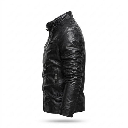 Gentleman Code - Yenil | Gesteppt Tailliert Lederjacke Herren