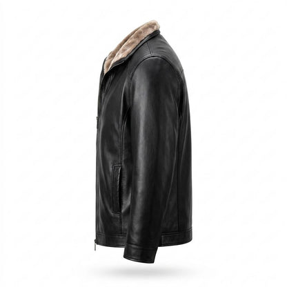Gentleman Code - Vilit | Gefüttert Warm Lederjacke Herren