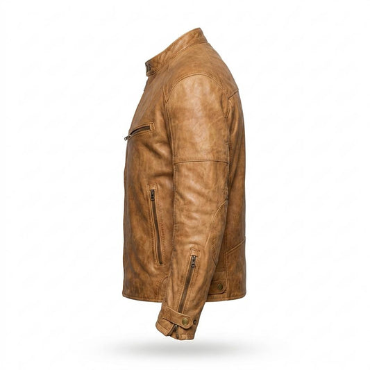 Nobleman Code - Rupet | Gewachst Tailliert Lederjacke Herren