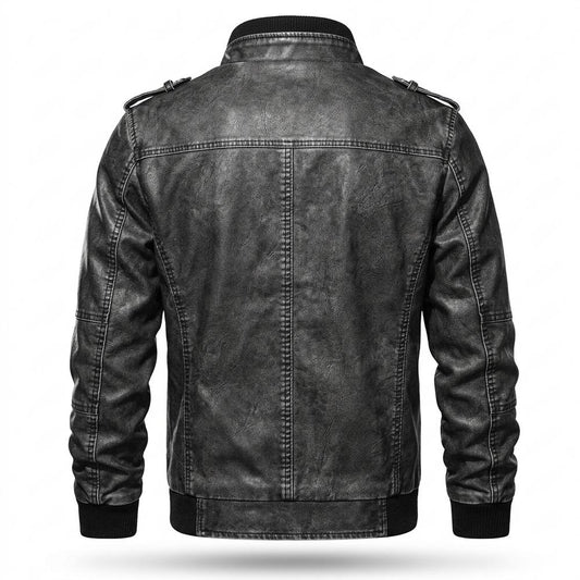 Gentleman Code - Kuvik | Gefüttert Gewaschen Lederjacke Herren