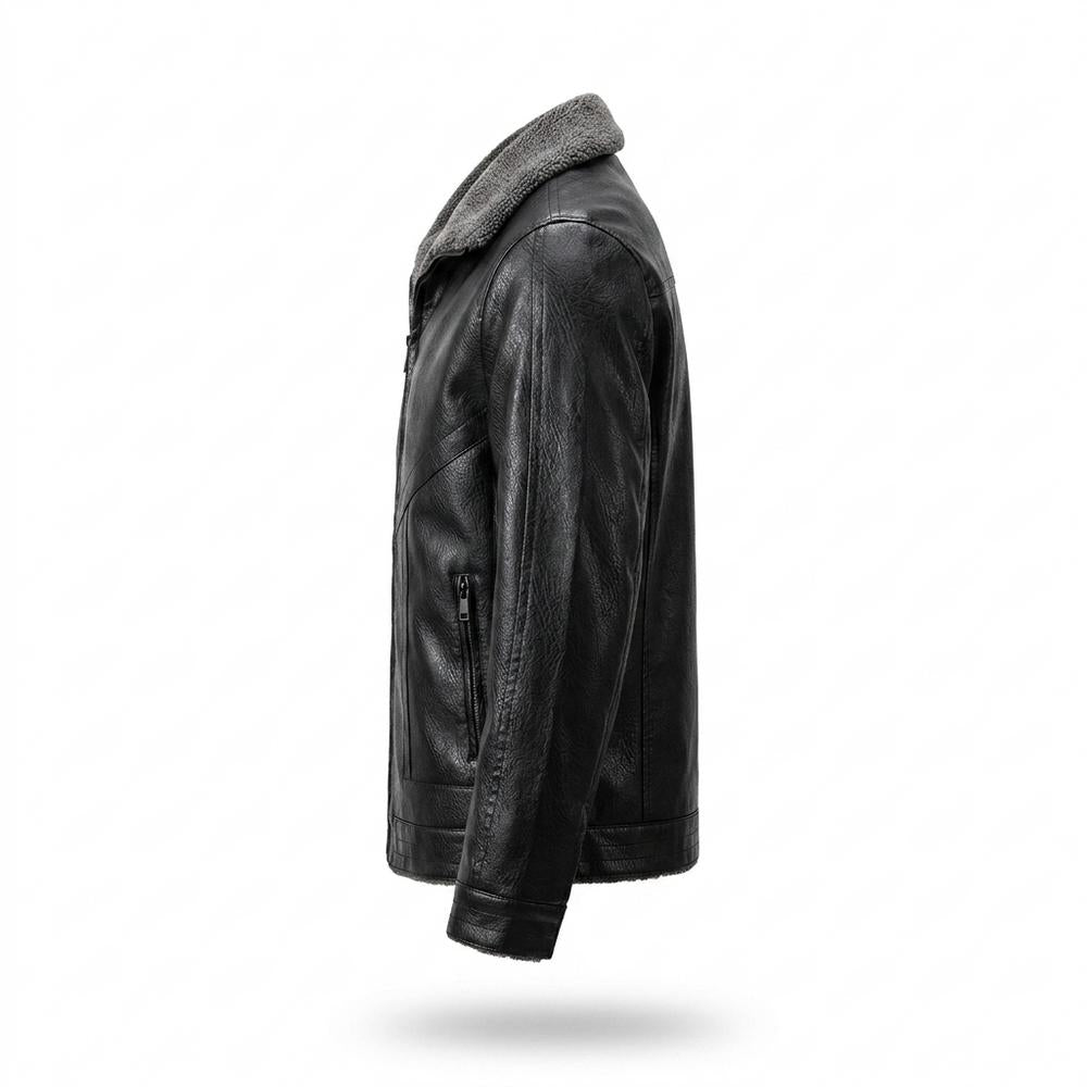 Gentleman Code - Tezam | Gefüttert Abgesteppt Lederjacke Herren