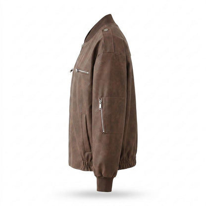 Nobleman Code - Tumev | Gefütterte Locker Geschnittene Wildleder-Jacke Unisex