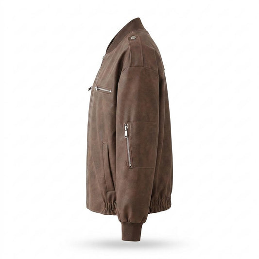 Nobleman Code - Tumev | Gefütterte Locker Geschnittene Wildleder-Jacke Unisex