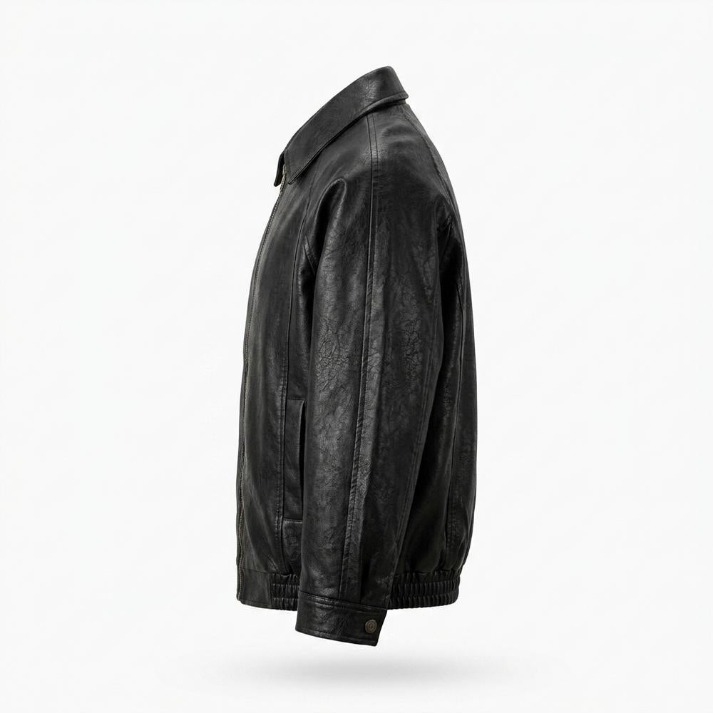 Gentleman Code - Dapat | Gekragte Elastische Lederjacke Herren