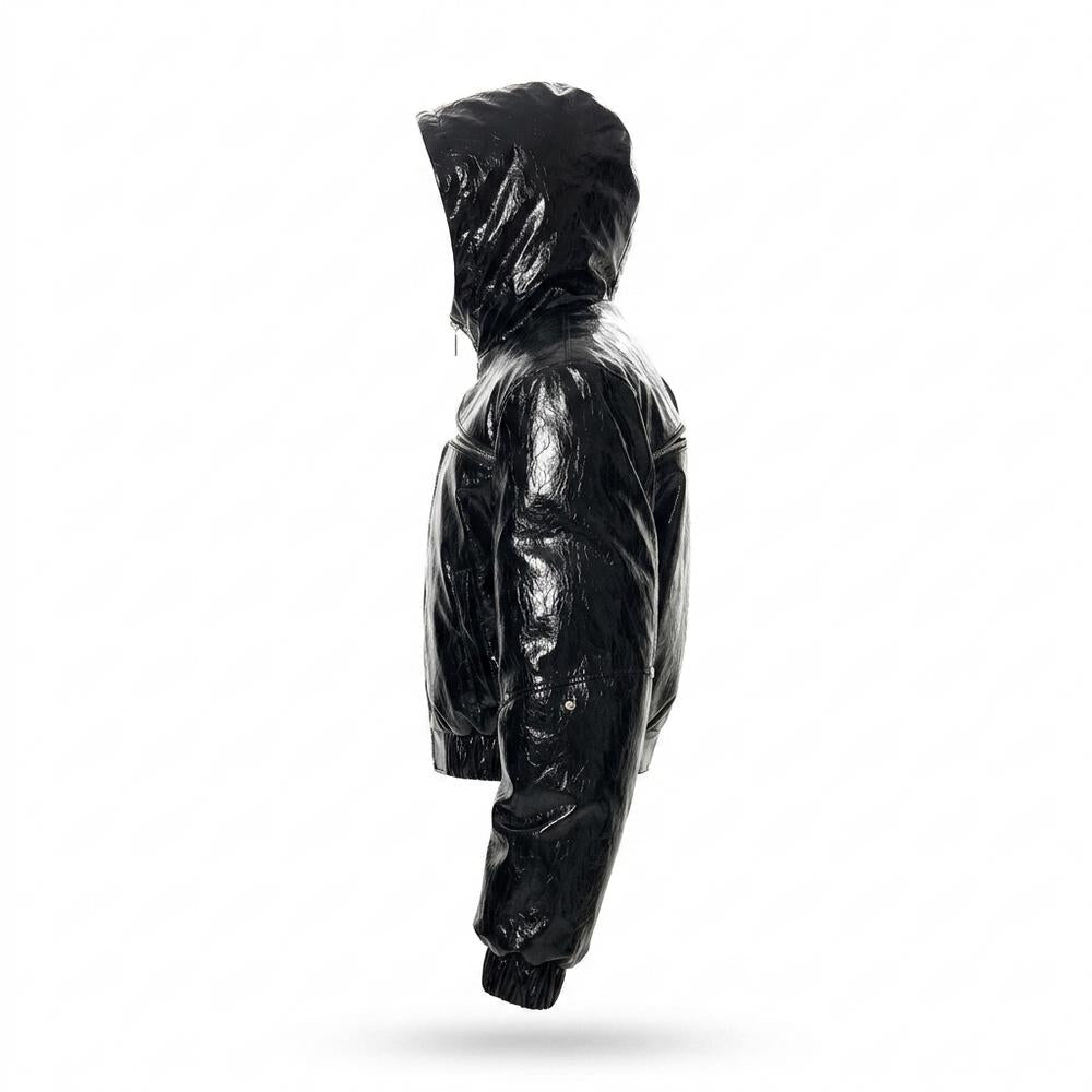 Gentleman Code - Nagir | Glänzend Gefüttert Lederjacke Unisex