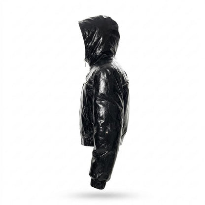 Gentleman Code - Nagir | Glänzend Gefüttert Lederjacke Unisex