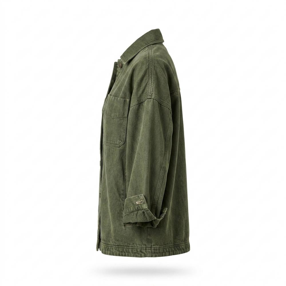 Gentleman Code - Suvin | Kastig Geschnittene Baumwoll Jacke Damen